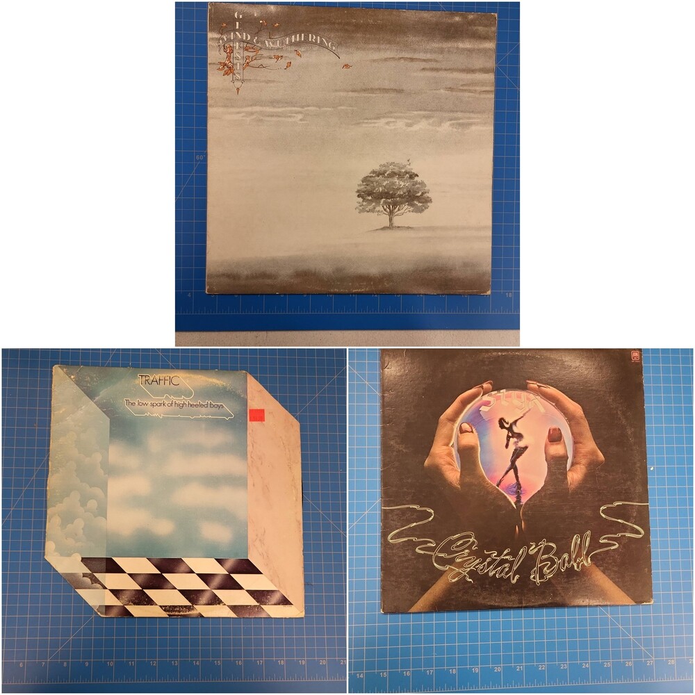 Lot of 3 Vinyl Records LP Rock Atco Ball Boys Crystal Genesis Heeled Prog Spark